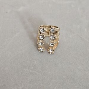Express Gold and crystal statement ring